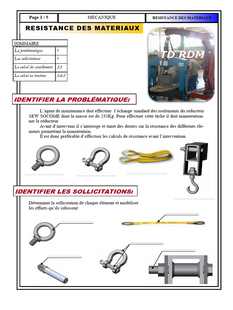 Calculs de résistance en mécanique RDM | PDF | Résistance des matériaux ...