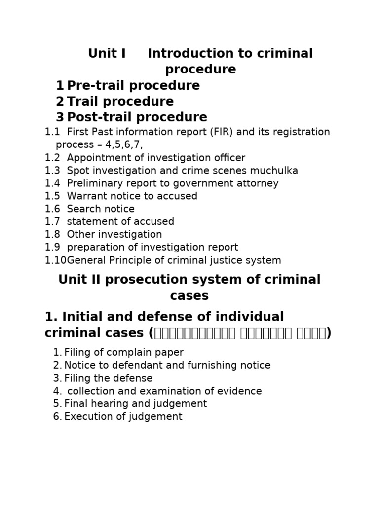 Criminal Procedure Overview and Steps | PDF