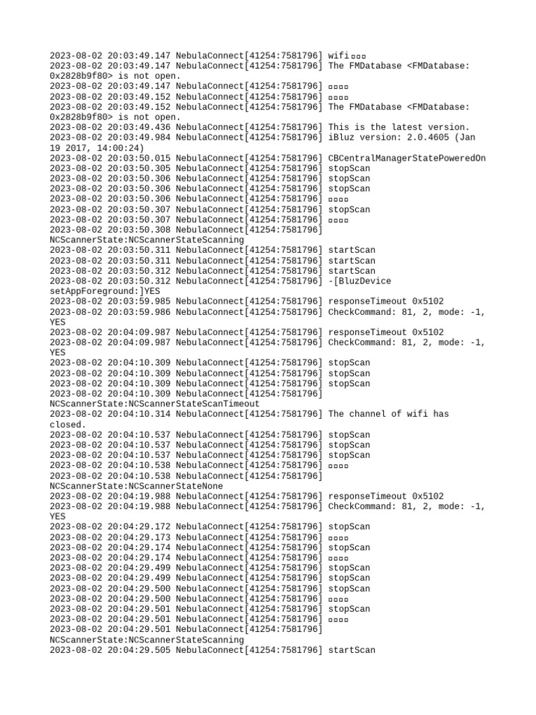 Log 2023 08 02 20 03 47 | PDF | Computer Programming | Computer Data
