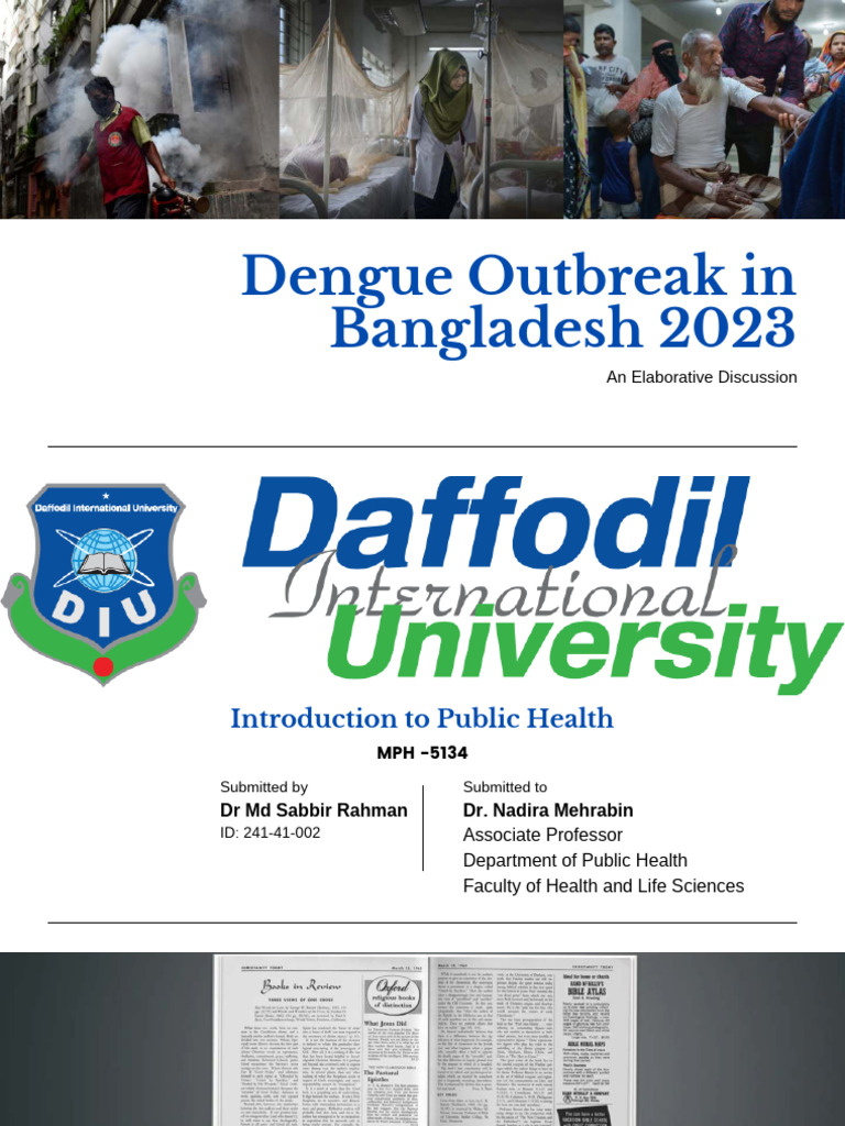 Bangladesh Dengue Outbreak 2023 Analysis | PDF | Public Health ...