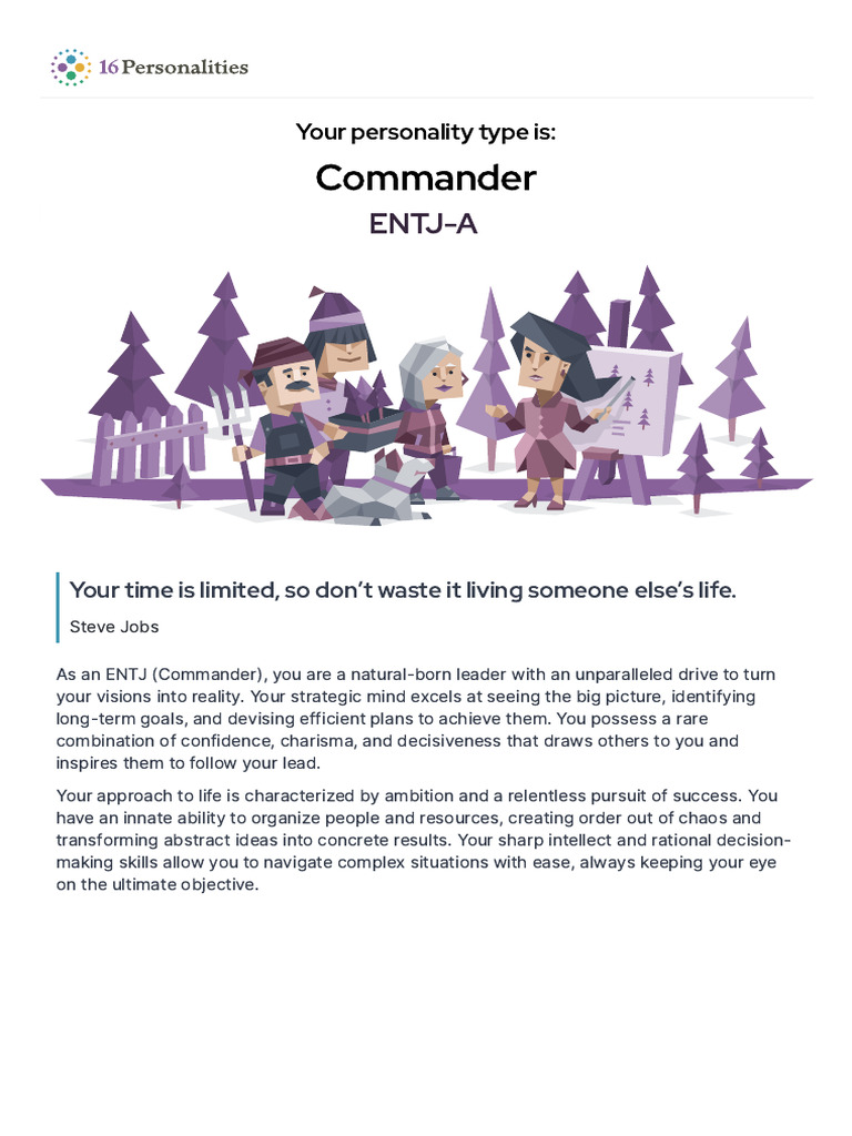 Understanding the ENTJ Commander Type | PDF | Psychological Resilience ...