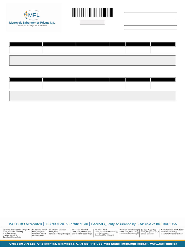 MPL Format For Screening | PDF | Medical Tests