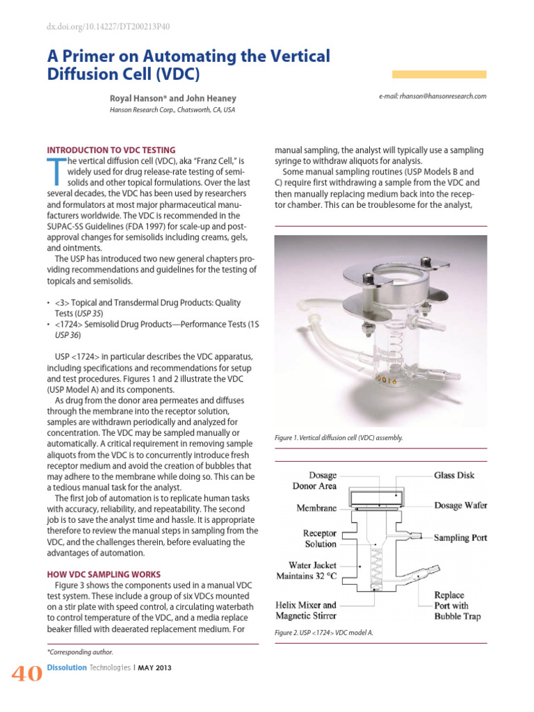 Franz Cell Pdf Topical Medication High Performance Liquid