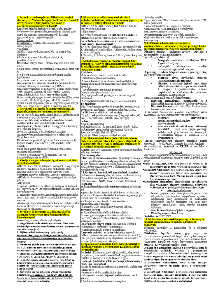 Szobeli Par Szo Penzugy | PDF