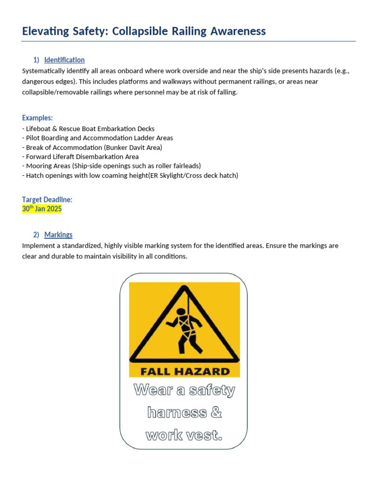 Elevating Safety Collapsible Railing Awareness Campaign | PDF | Safety