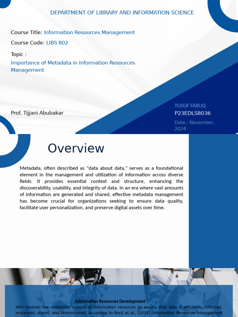 Importance of Metadata in IRM | PDF | Metadata | Information