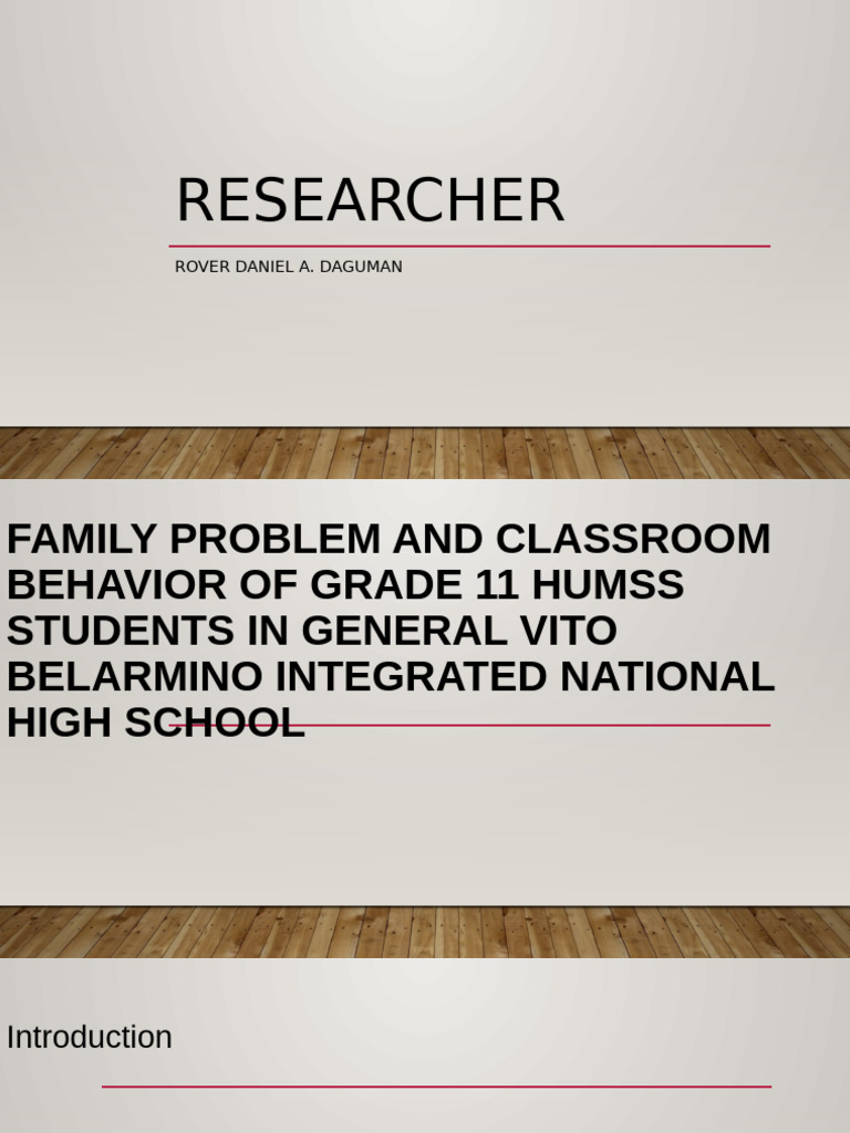 Family Issues Impact on Grade 11 Behavior | PDF | Psychology ...