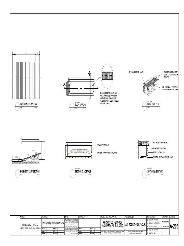 5 Storey Commercial BLDG Rampdetails | PDF | Civil Engineering ...