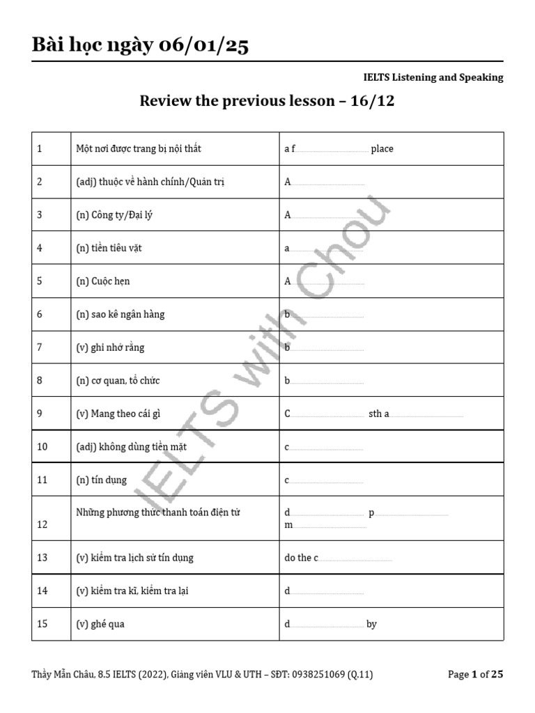 IELTS Listening & Speaking Review Guide | PDF | Rainforest | Wildfire