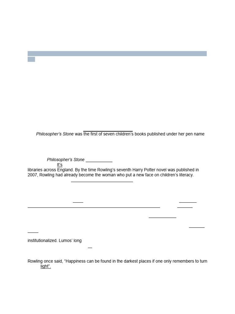 SAT Writing Test Practice: Paper 2 | PDF | Harry Potter | J. K. Rowling