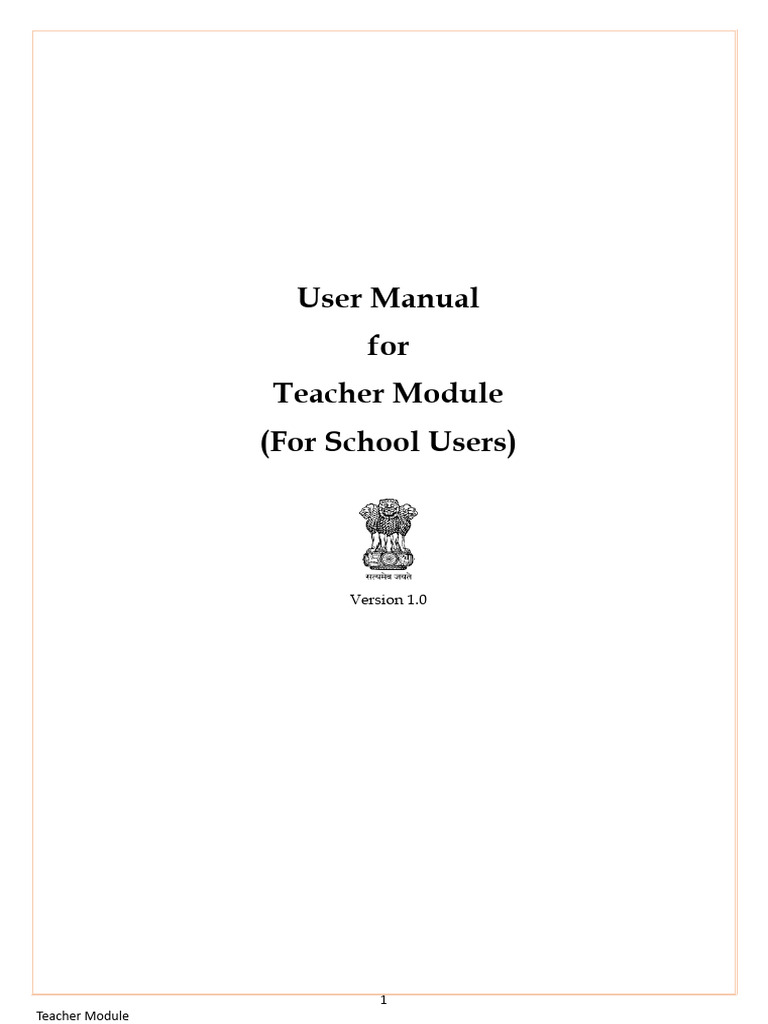 Teacher Module User Manual | PDF | Login | Teachers