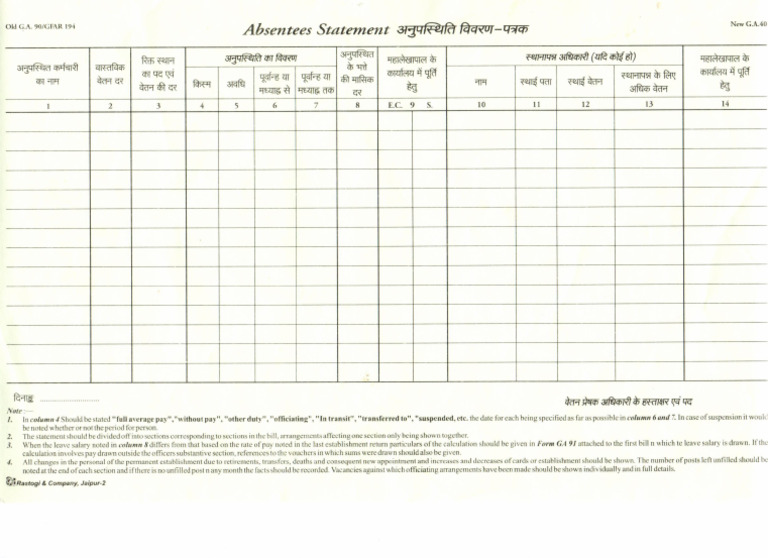 Absentee Statement | PDF