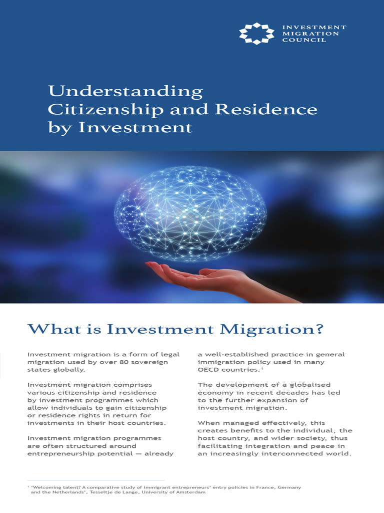 Understanding Investment Migration | PDF | Human Migration | Immigration