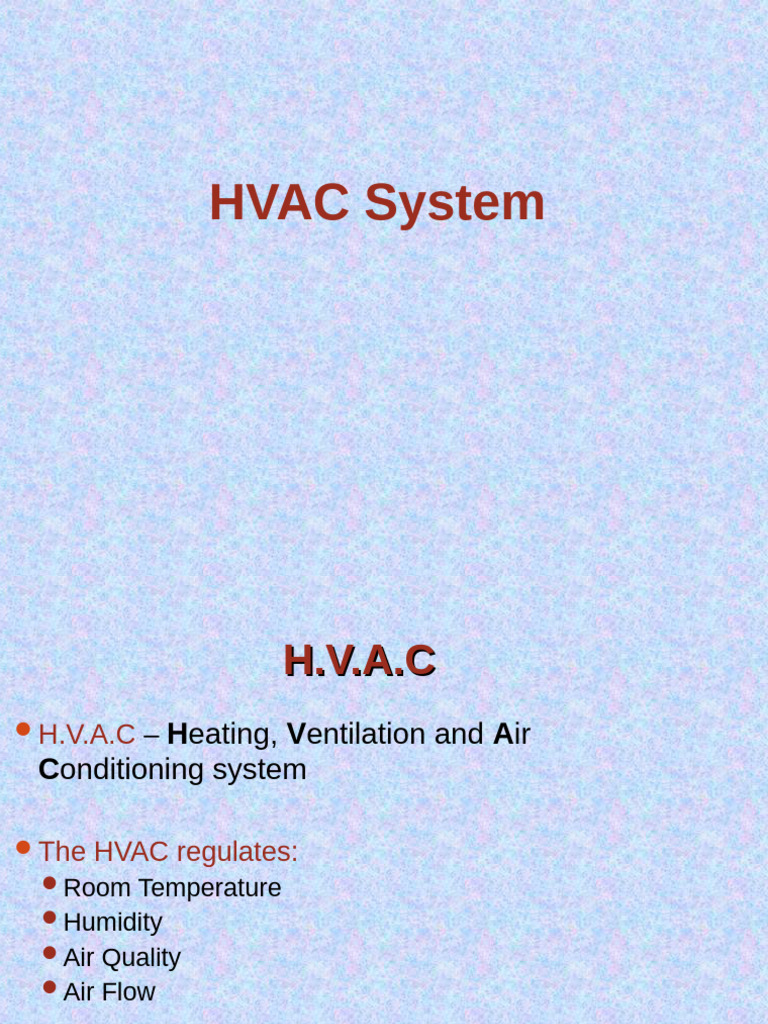 HVAC System Overview and Functions | PDF | Air Conditioning ...