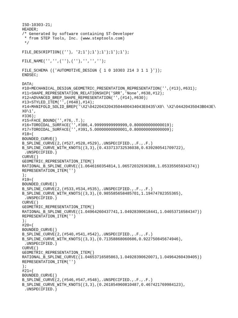 Automotive Design STEP File Data | PDF