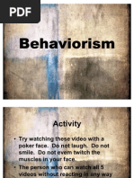 Behaviorism (Foundations and Nature of Guidance)