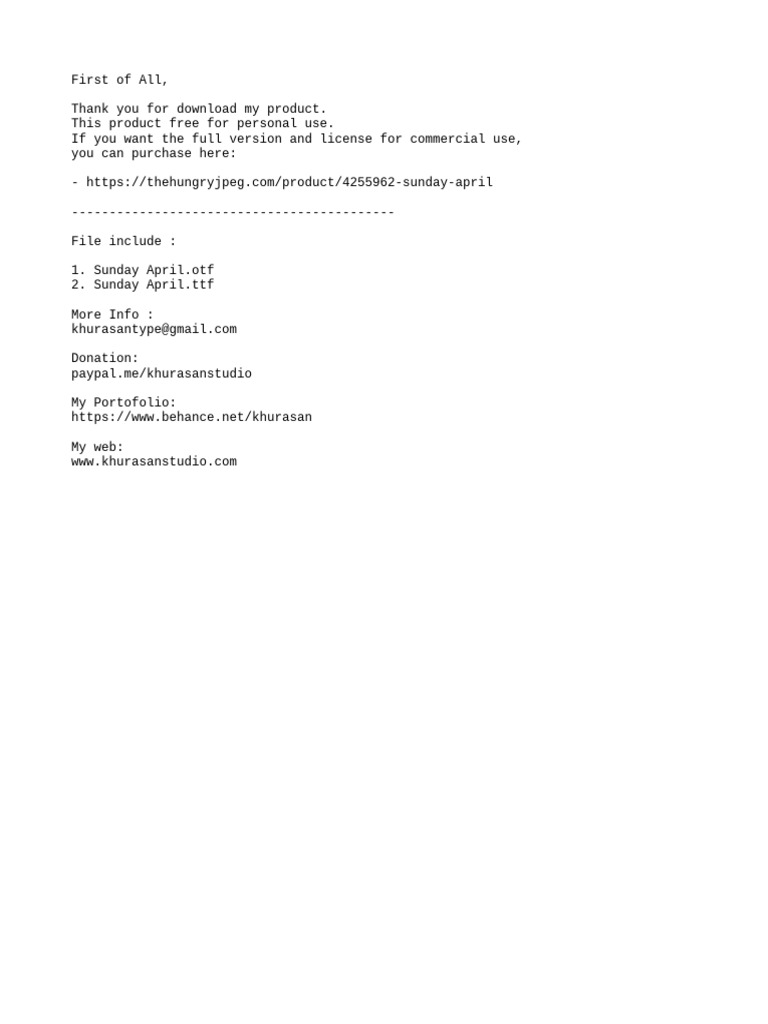 Free Font for Personal Use | PDF