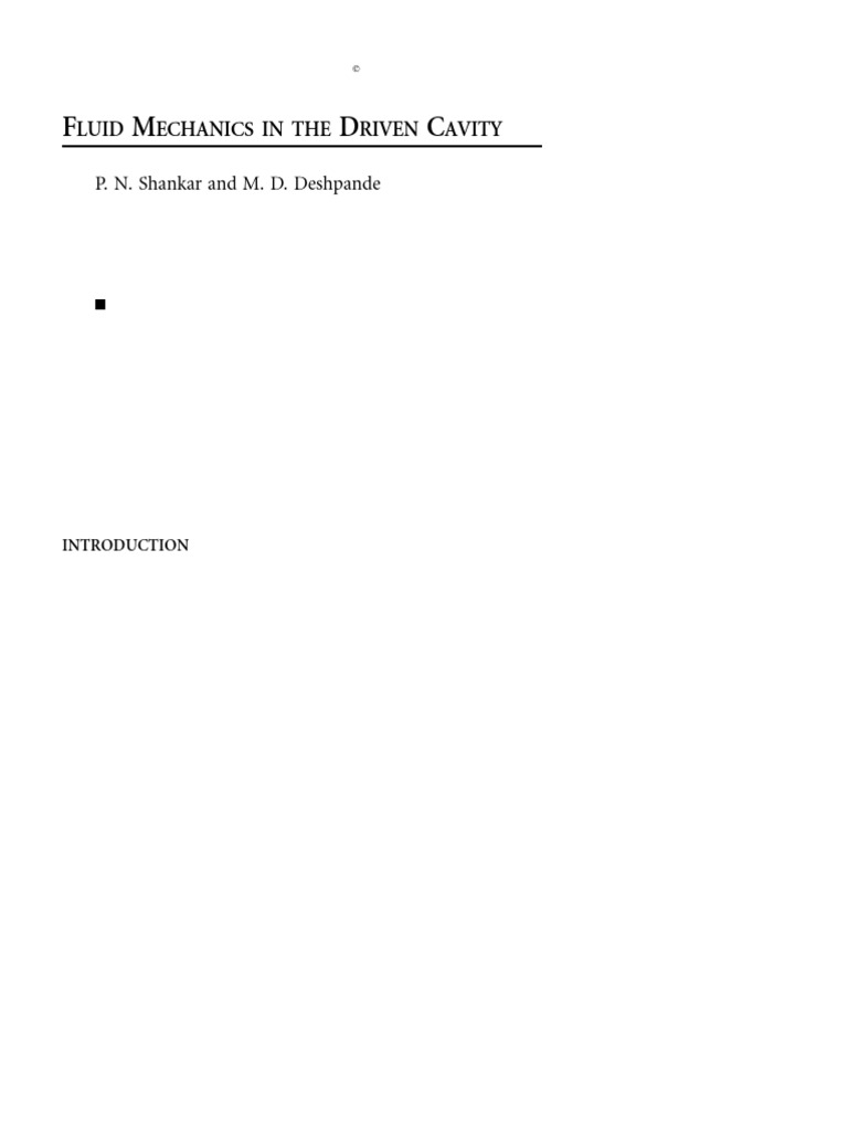 Fluid Mechanics Driven Cavity | PDF | Fluid Dynamics | Turbulence