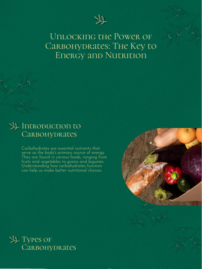 Carbohydrates: Energy and Nutrition Guide | PDF