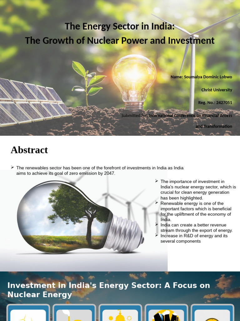 The Energy Sector in India The Growth of Nuclear Power | PDF ...