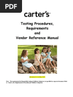 Carter's Testing Procedures, Requirements & Vendor Reference Manual May 2011