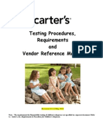 Carter's Testing Procedures, Requirements & Vendor Reference Manual May 2011