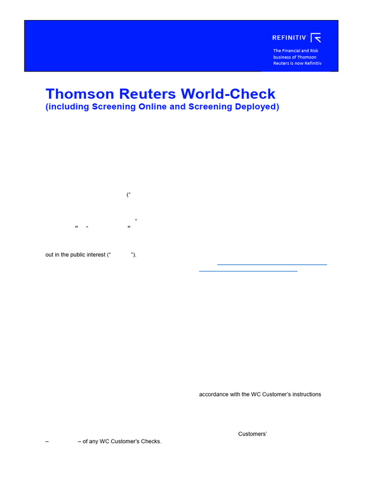 World-Check Data Handling Overview | PDF | Computer Security | Security