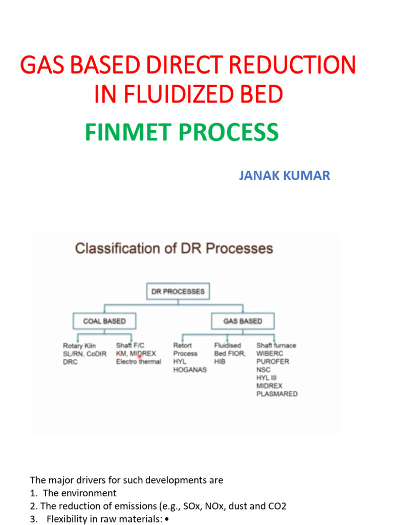 Gas-Based Direct Reduction in Finmet Process | PDF | Chemistry | Energy ...