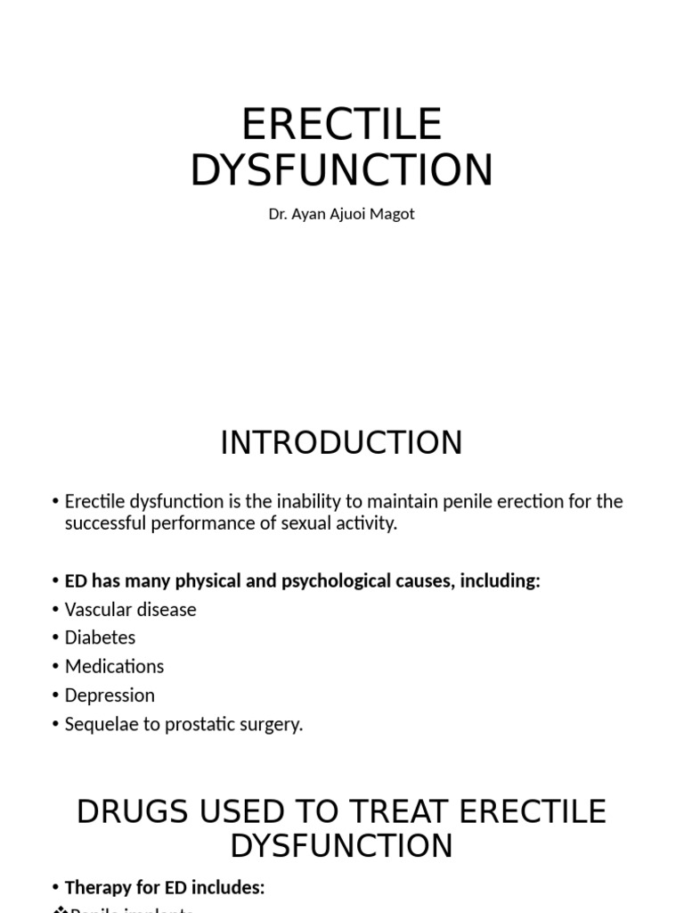 erectile dysfunction | PDF | Clinical Medicine | Pharmacology