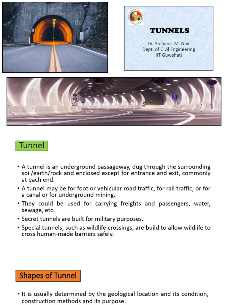 Lecture 13 CE207 Tunnels 2022 | PDF | Tunnel | Geology