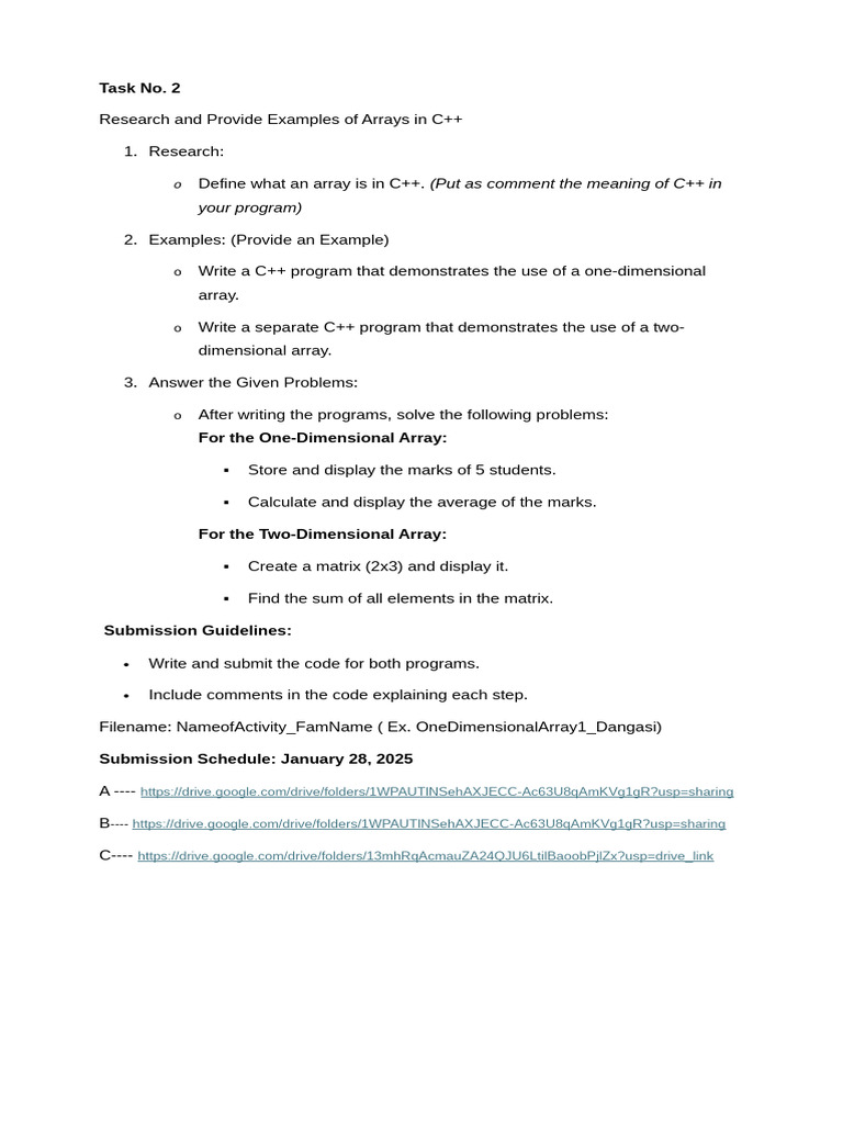 C++ Array Examples and Problems | PDF