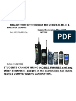 Mobile Phone Notice (17 FEB 12)