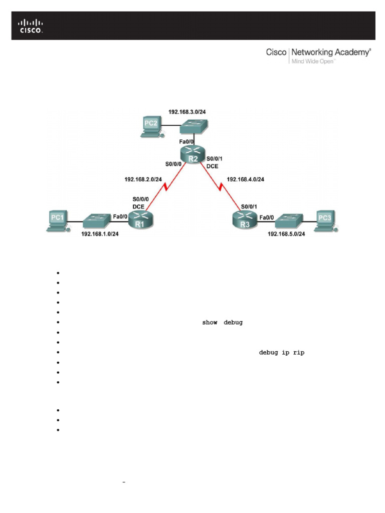 Configuración Básica de RIp Version 1 | PDF | Enrutador (Computación ...