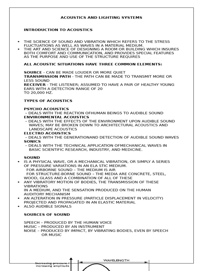 Acoustics and Sound Design Principles | PDF | Sound | Acoustics