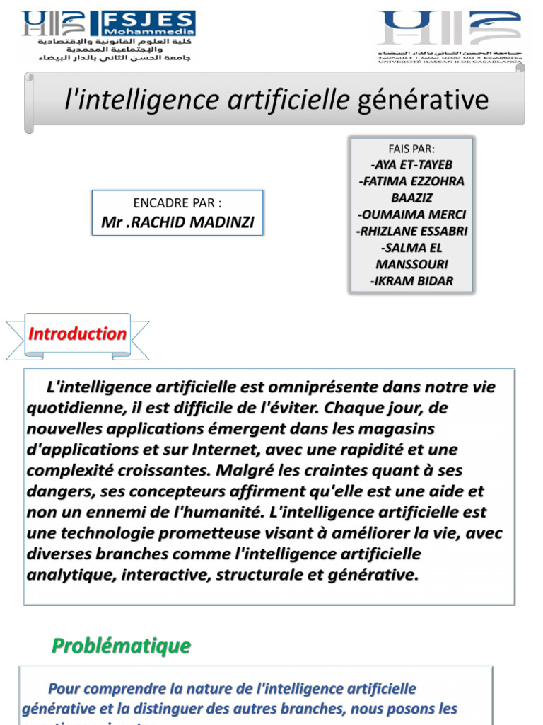 L ' Intelligence Artificielle Générative - Compressed | PDF