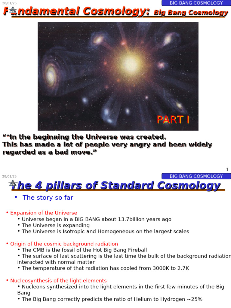 Big Bang Cosmology Explained PDF Big Bang Physical Cosmology