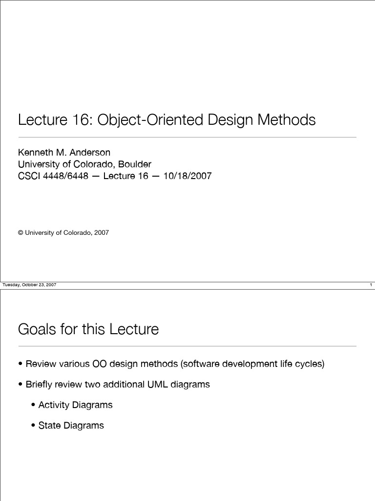 Object-Oriented Design Methods Overview | PDF | Use Case | Class ...