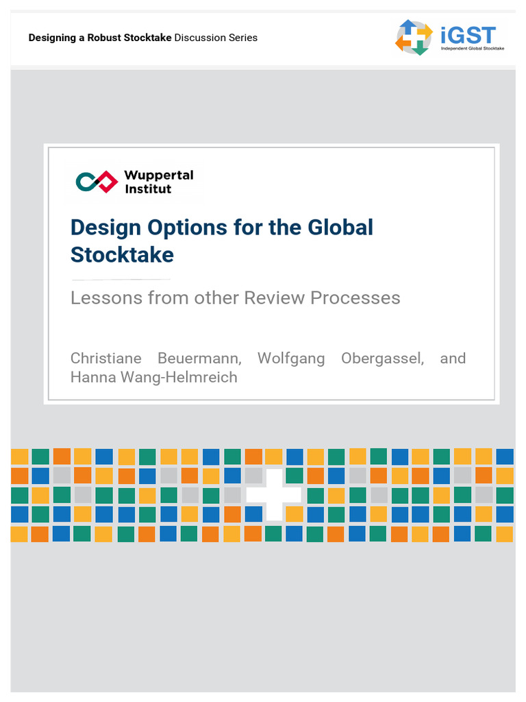 Design Options For The Global Stocktake | PDF | Governance ...