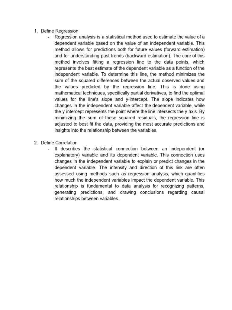 Regression and Correlation | PDF