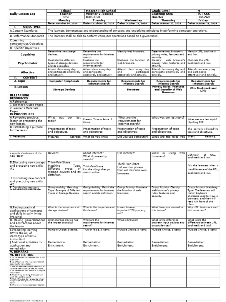 CSS 9 DLL q2w4 | PDF | World Wide Web | Internet & Web