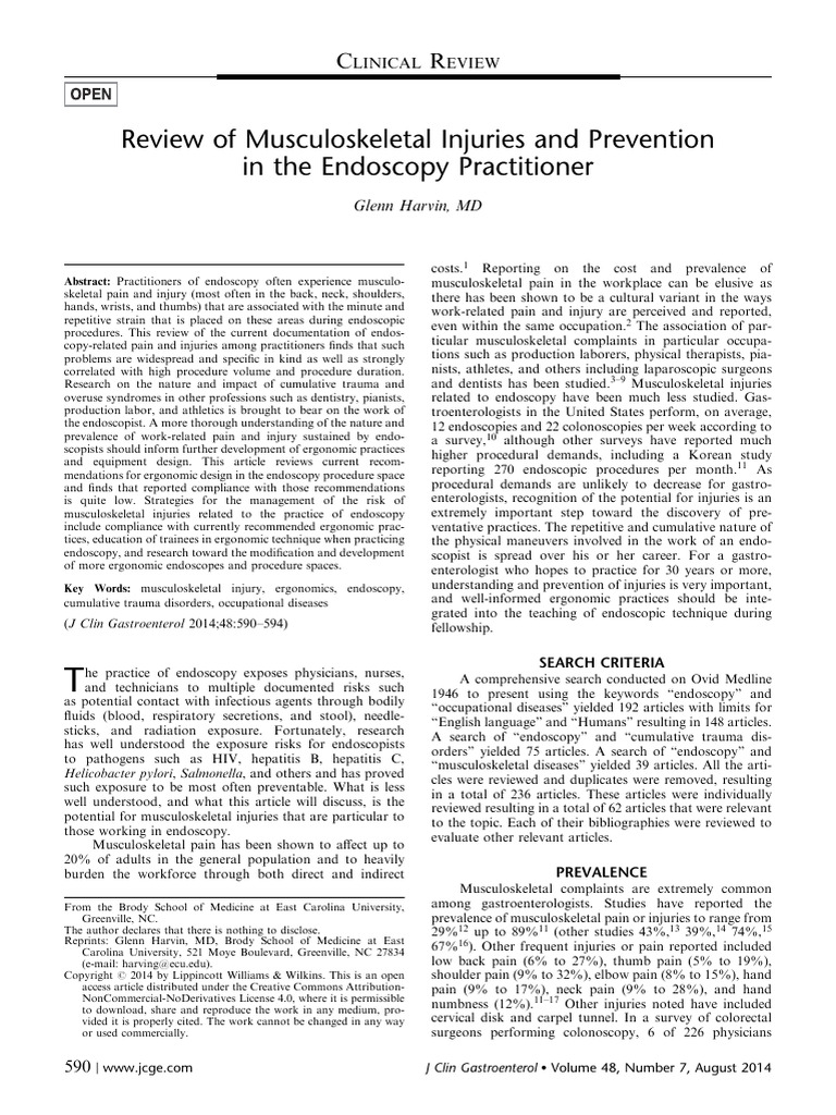 Review of Musculoskeletal Injuries and Prevention.8 | PDF ...