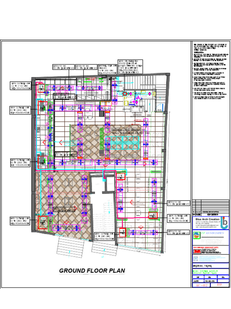 Haldiram Palwal HVAC Layouts Ground Floor | PDF | Architectural ...