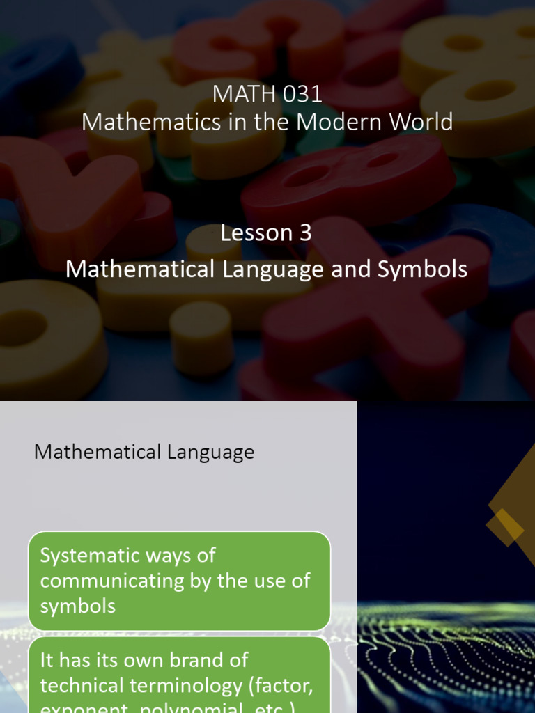 Math Language & Logic Basics | PDF | Sentence (Linguistics) | Mathematics