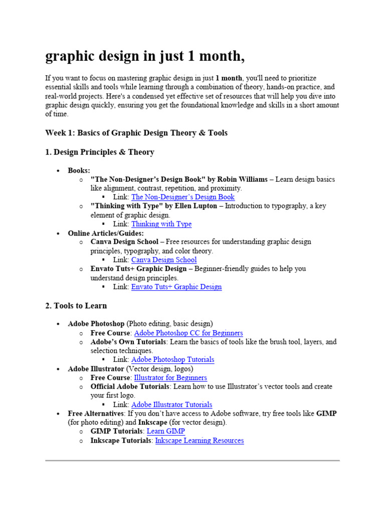 Master Graphic Design in 30 Days | PDF | Graphic Design | Adobe Illustrator