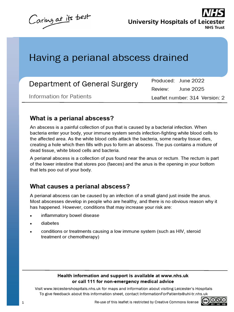 314uji - 062022 Me Aving A Perianal Abscess Drained | PDF | Medicine ...