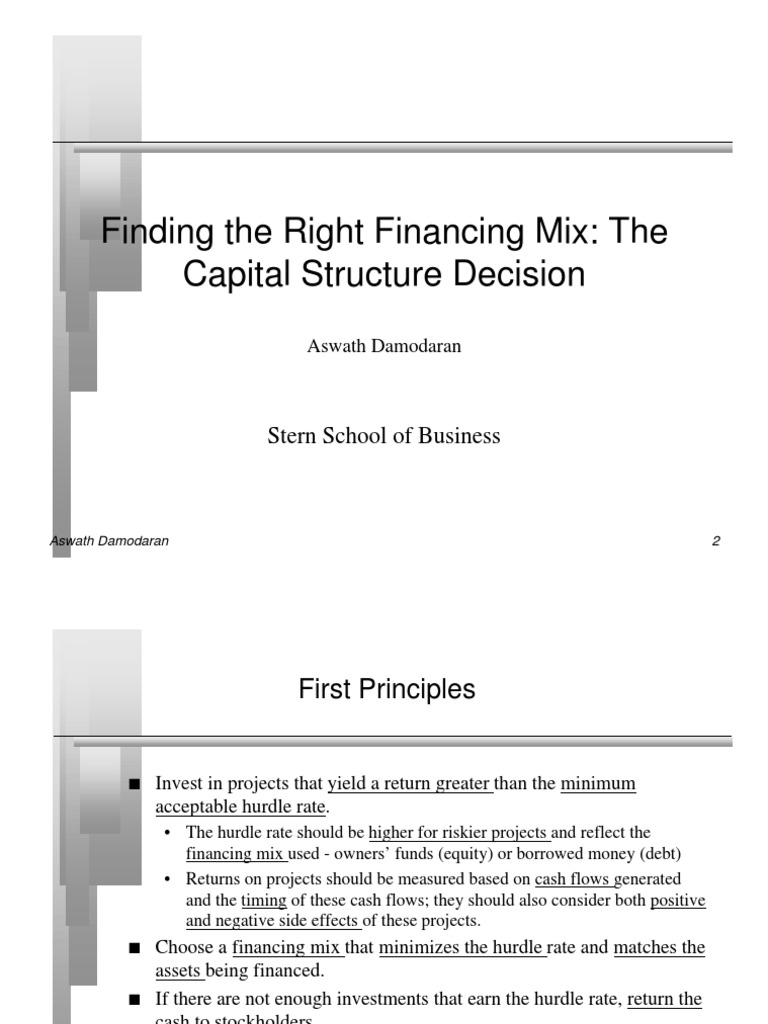 Aswath Damodaran | PDF | Cost Of Capital | Capital Structure