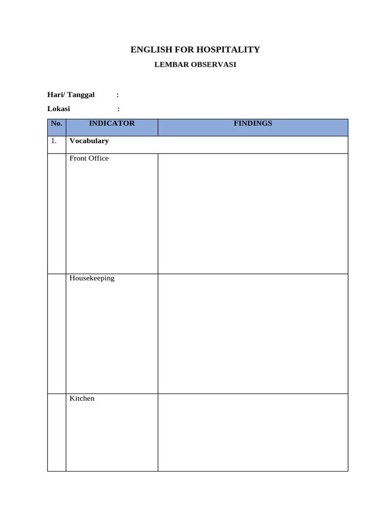 Essential English for Hospitality Roles | PDF