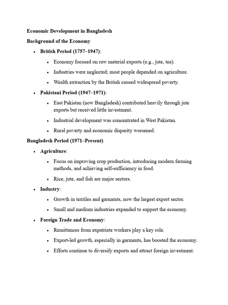 Economic Growth in Bangladesh | PDF
