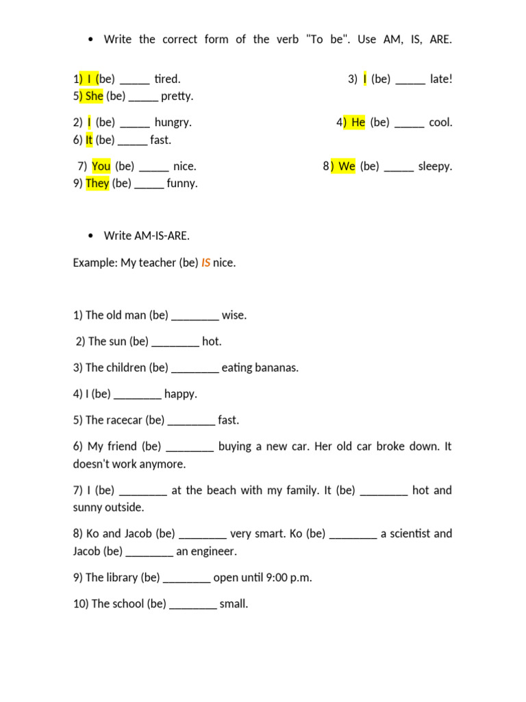 To Be | PDF