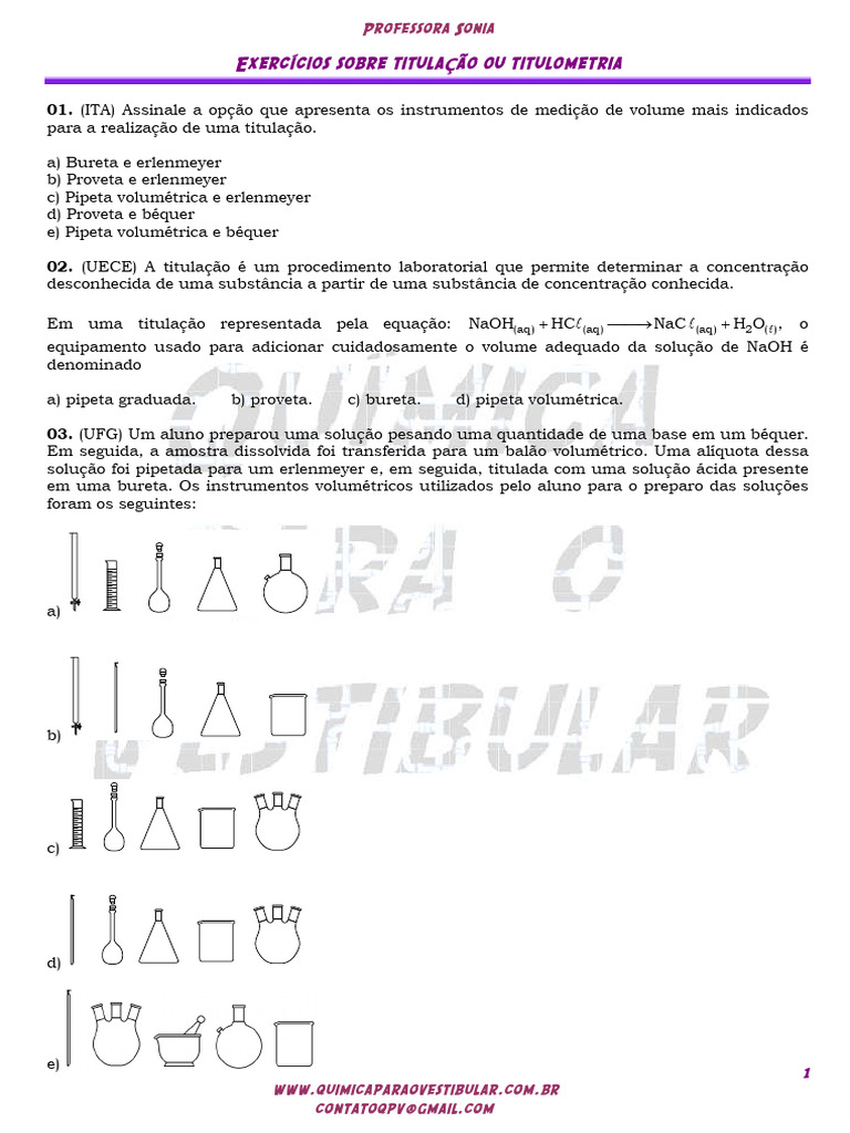 54 20titula C3 A7 C3 A3o 20ou 20tilulometria | PDF | Titulação | Química